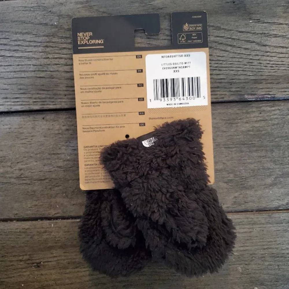 The North Face Babies' Suave Oso Mittens In Evergreen Mountain Glove Siz…
